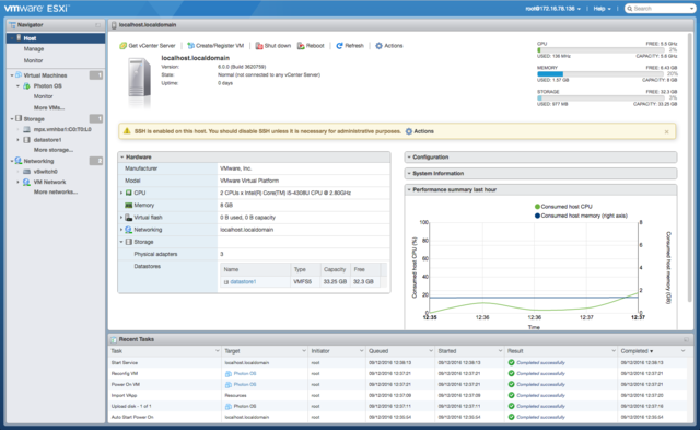 VMware ESXi Host Client